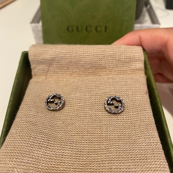 Gucci Interlocking Stud Earrings - Picture 3 of 5
